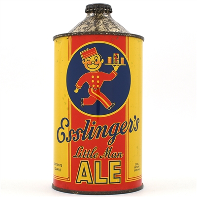 Esslingers Little Man Ale Quart Cone Top KEGLINED 208-9 CLEAN