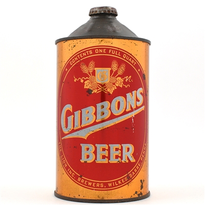 Gibbons Beer Quart Cone Top NON-IRTP 210-4