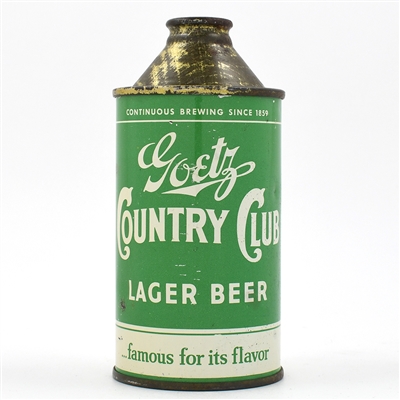 Goetz Country Club Beer Cone Top DNCMT 5 PERCENT UNLISTED