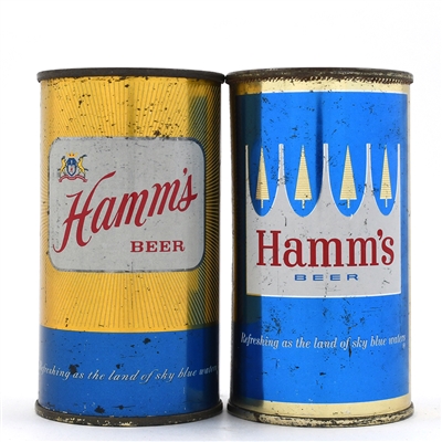 Hamms Beer Flat Tops Lot of 2 Different BALTIMORE