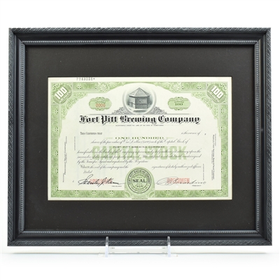 Fort Pitt Brewing Company 1906 Stock Certificate