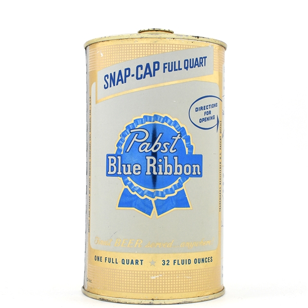 Pabst Blue Ribbon Beer Quart Snap Cap LOS ANGELES MINTY 216-16