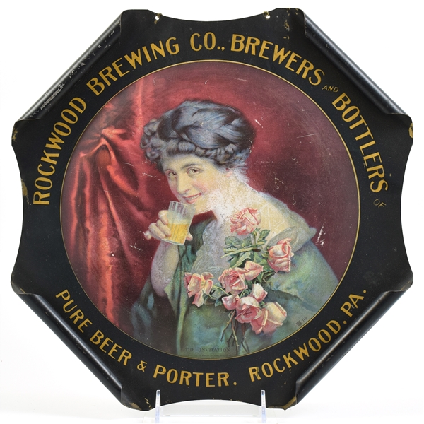 Rockwood Brewing Pre-Prohibition Tin Sign THE INVITATION RARE