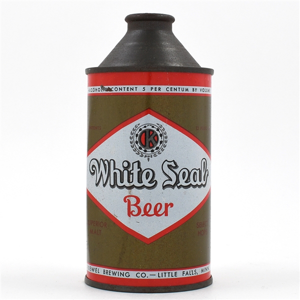 White Seal Beer Cone Top 5 PERCENT 189-5