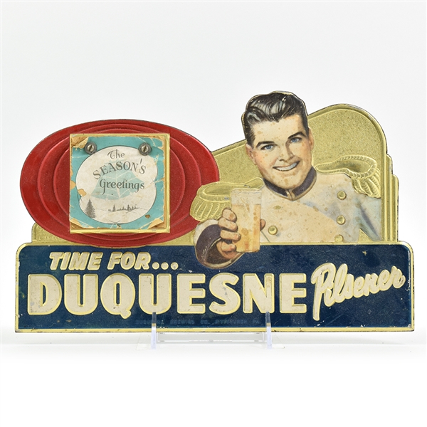 Duquesne Pilsener 1954 Pressed Composition Calendar Sign