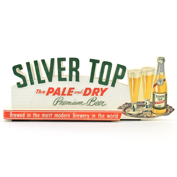 Silver Top Beer 1950s Koloplak Bar Back Sign EXCELLENT