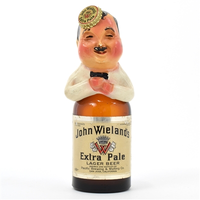 Weilands Beer 1940s Chalk Back Bar Bottle Statue SHARP