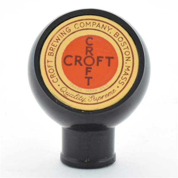 Croft Brewing 1930s Ball Tap Knob SCARCE BROWN LETTERS MINTY