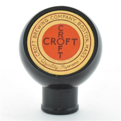 Croft Brewing 1930s Ball Tap Knob SCARCE BROWN LETTERS MINTY