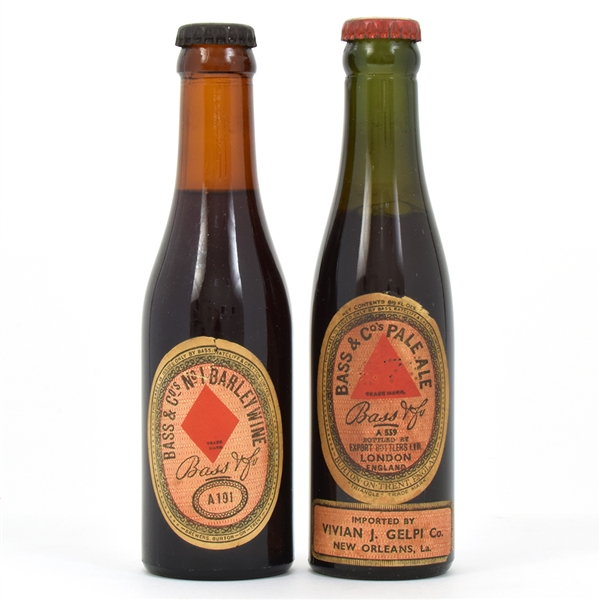 Bass Ale and Barley Wine Pre-Prohibition Splits Bottles Lot of 2