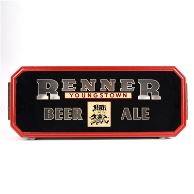 Renner Beer-Ale 1930s Reverse-Painted Illuminated Sign SHARP