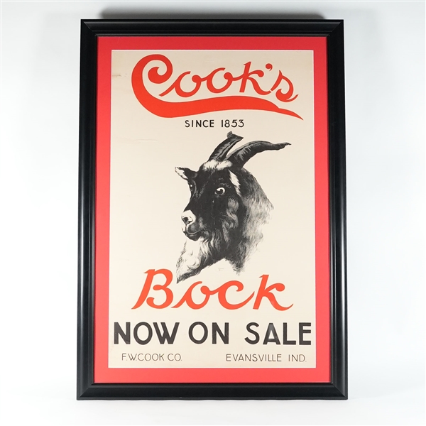 Cooks Since 1853 Bock Now Sale Evansville Sign