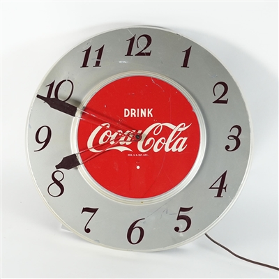 Coca-Cola Clock Silver Variation 1951