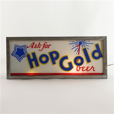 Hop Gold Ask For Beer ROG Illuminated Sign RARE