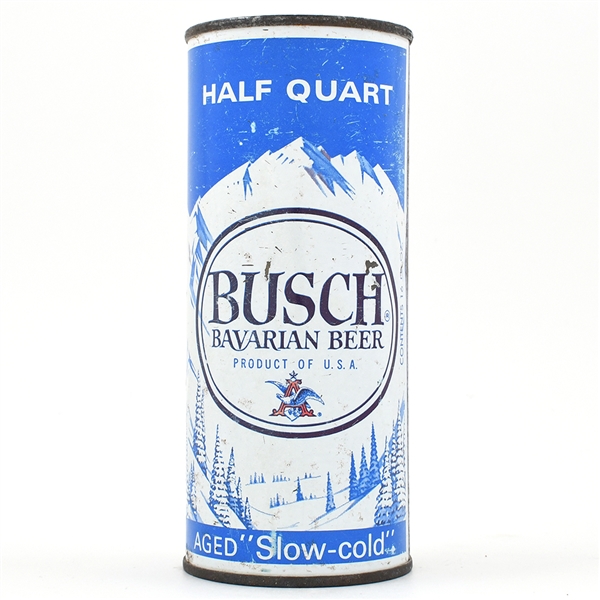 Busch Bavarian Beer 16 Ounce Flat Top SLOW COLD ST LOUIS 227-16 SCARCE