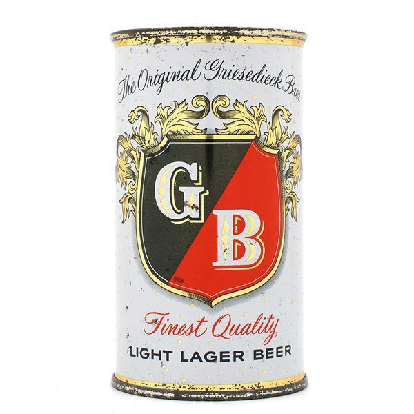 GB Griesedieck Bros Beer Bank Lid Flat Top 76-33