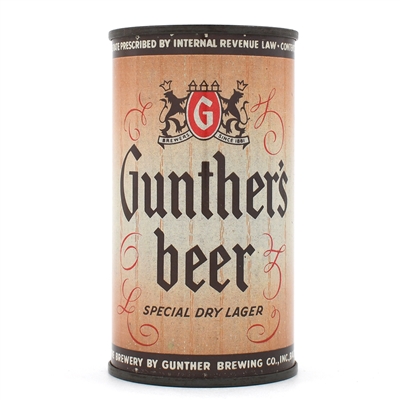 Gunthers Beer Flat Top SPECIAL DRY 78-21