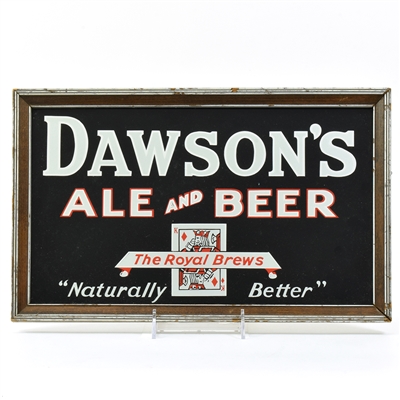 Dawsons Ale-Beer 1940s Reverse Painted Glass Sign TOUGH