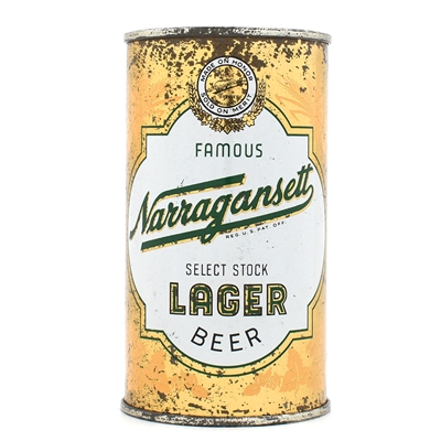 Narragansett Beer Flat Top KEGLINED UNLISTED