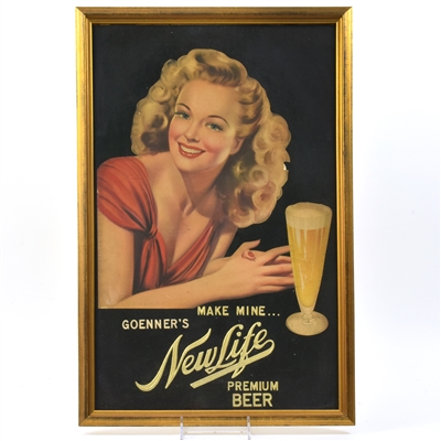 Goenner New Life Beer 1940s Possible Artist Concept Sign