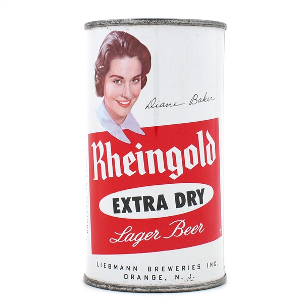 Rheingold Beer Flat Top DIANE BAKER ORANGE 123-9 SWEET