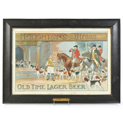 Houghtons Vienna Beer Pre-Prohibition Lithograph BOSTON AFTER THE FOX HUNT