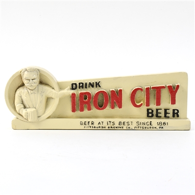 Iron City Beer Cast 1950s Composition Back Bar Statue SCARCE