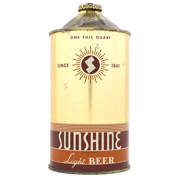 Sunshine Beer Quart Cone Top 219-12 EXCELLENT