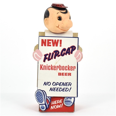 Knickerbocker Flip Cap 1950s Bobblehead-Nodder POS Sign