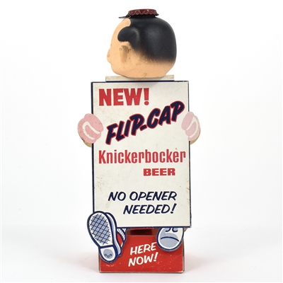 Knickerbocker Flip Cap 1950s Bobblehead-Nodder POS Sign