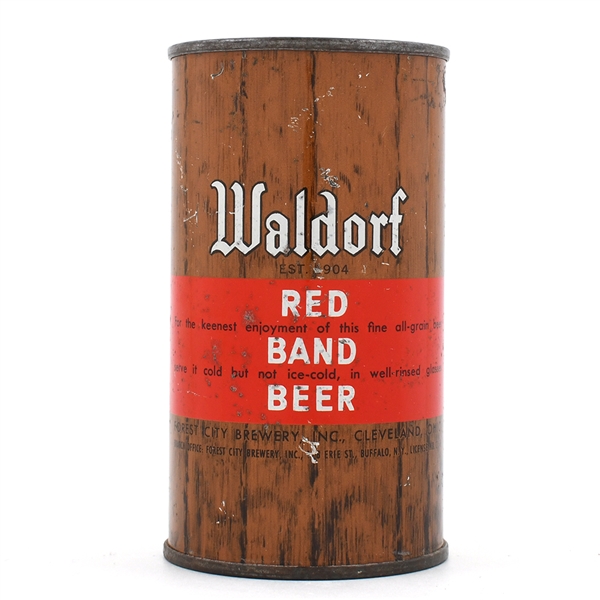 Waldorf Red Band Flat Top FOR THE KEENEST 144-8 SCARCE