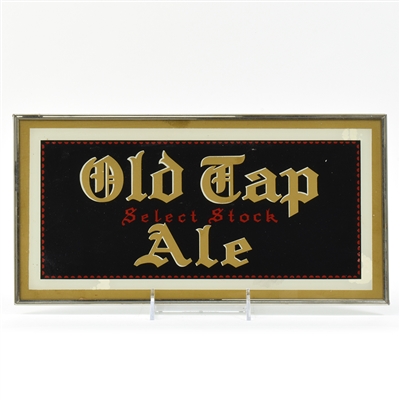 Old Tap Ale 1940s Reverse Painted Glass Sign RARE