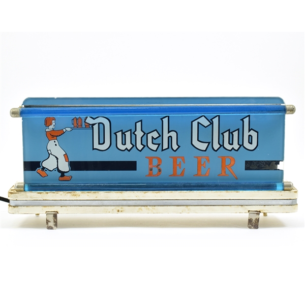 Dutch Club Beer 1930s Reverse Painted Glass Lamp RARE