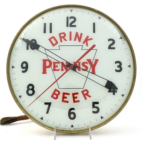 Pennsy Beer 1940s Illuminated Pam Clock RARE