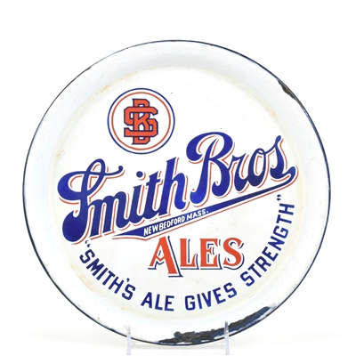 Smith Bros Ales Pre-Prohibition Porcelain Serving Tray NEW BEDFORD MA