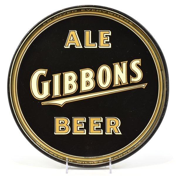 Gibbons Ale-Beer 1940s 14-inch Serving Tray SMALL TEXT