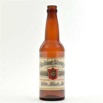 Tafel Beer Pre-Prohibition Label with Bottle TERRE HAUTE BREWING