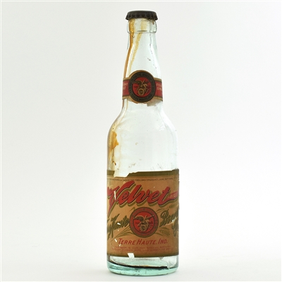 Velvet Beer Pre-Prohibition Bottle TERRE HAUTE