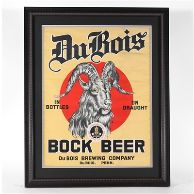 Du Bois Bock In Bottles On Draught 1930s Sign UNITED BREWERS