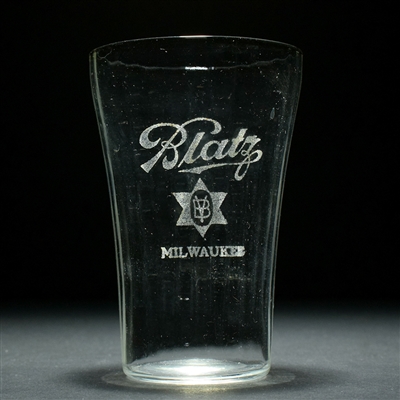 Blatz Milwaukee Etched Fluted Glass