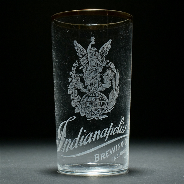 Indianapolis Brewing Pre-Pro Etched Glass TALLER STYLE