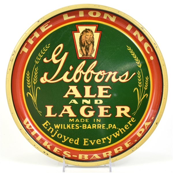 Gibbons Ale-Lager 1930s Serving Tray