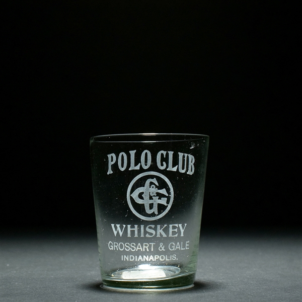 Polo Club Whiskey Pre-Prohibition Etched Shot Glass