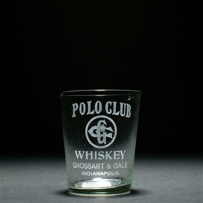 Polo Club Whiskey Pre-Prohibition Etched Shot Glass