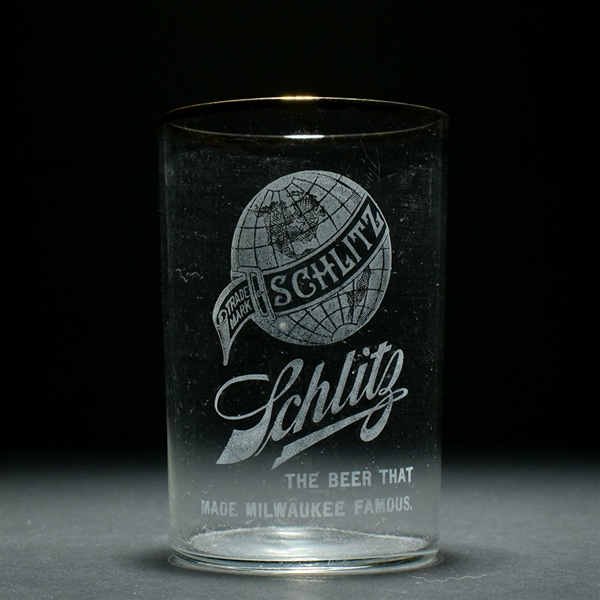 Schlitz Beer Pre-Prohibition Etched Glass