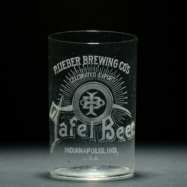 Tafel Beer Pre-Prohibition Etched Glass LIEBER BREWING