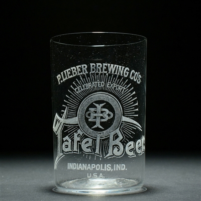 Tafel Beer Pre-Prohibition Etched Glass LIEBER BREWING STRONG