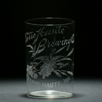 Terre Haute Brewing Pre-Prohibition Etched Glass