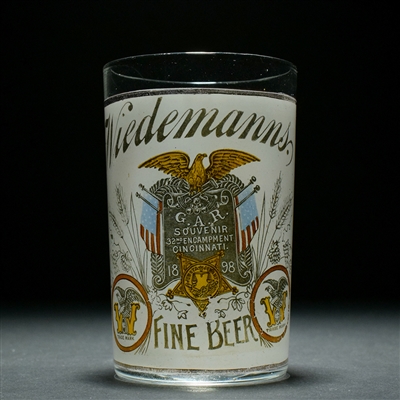 Wiedemanns Fine Beer Pre-Prohibition Enameled Glass