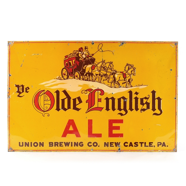 Olde English Ale 1930s Tin Sign UNION BREWING RARE